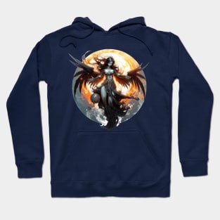 Dark Angel Embracing Flames Hoodie